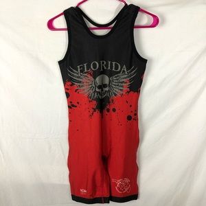 Women’sWrestlingSinglet Team Florida Red/blue Sz M